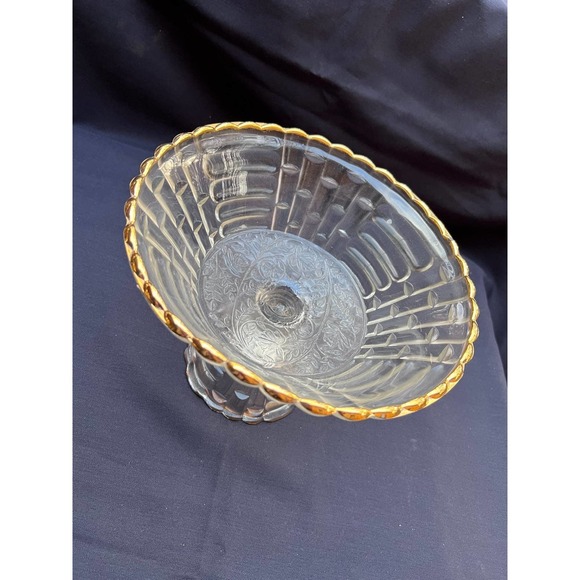 Louisa Basketweave Pedestal Compote Bowl - Picture 9 of 12